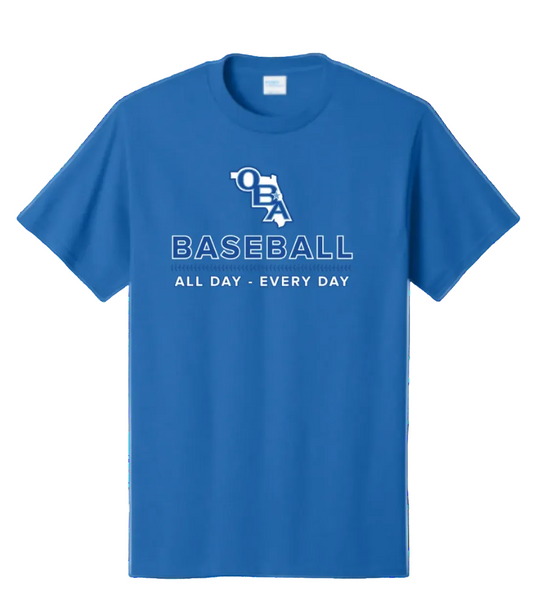 OBA Baseball All Day Every Day cotton T