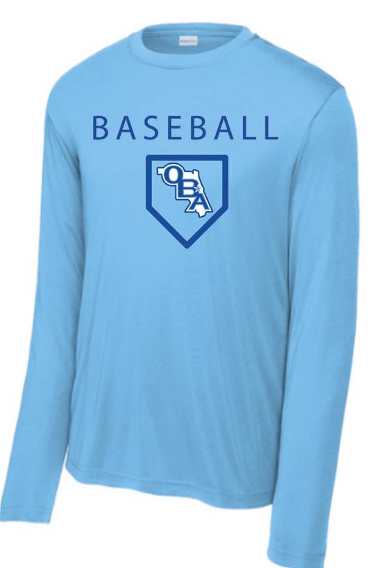OBA Baseball Home Plate Dri-Fit L/S T