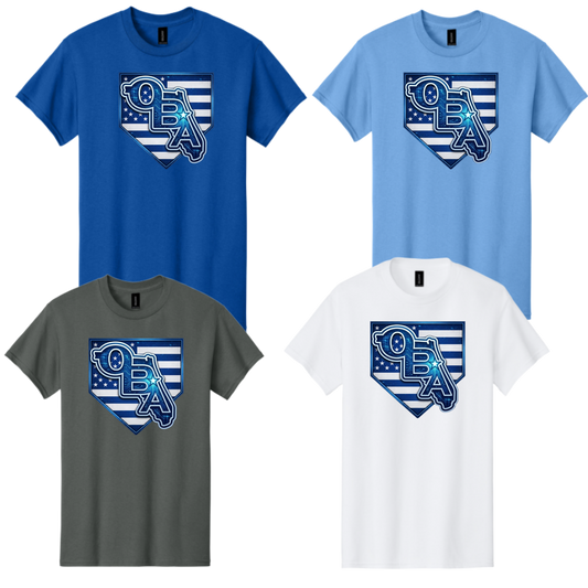 OBA Traditional Flag Home Plate cotton T
