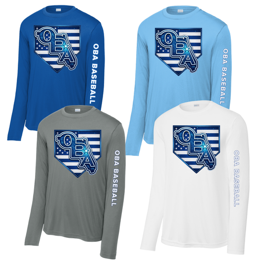 OBA Baseball Flag  Dri-Fit L/S T
