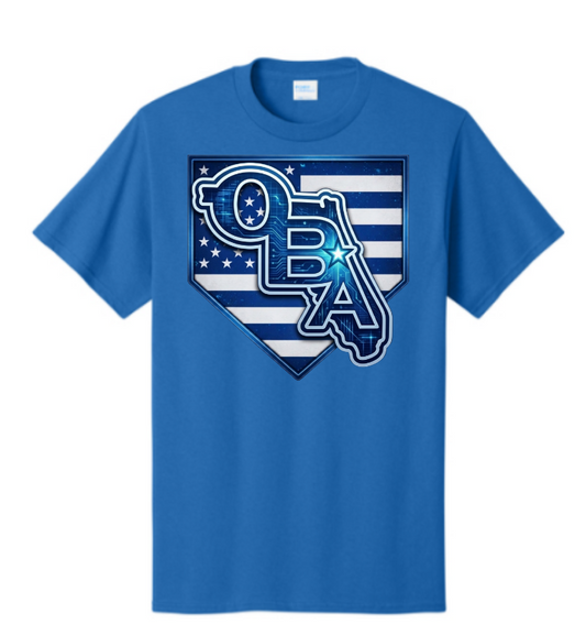 OBA Traditional Flag Home Plate cotton T