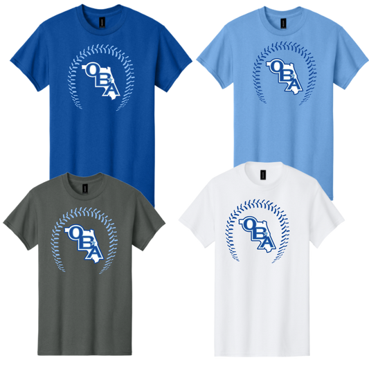 OBA Traditional with baseball seams cotton T