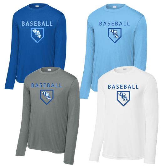OBA Baseball Home Plate Dri-Fit L/S T