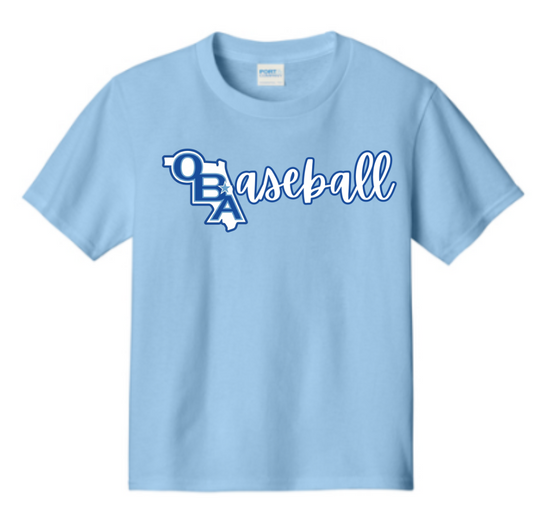[YOUTH] OBA Baseball Script Classic Tee