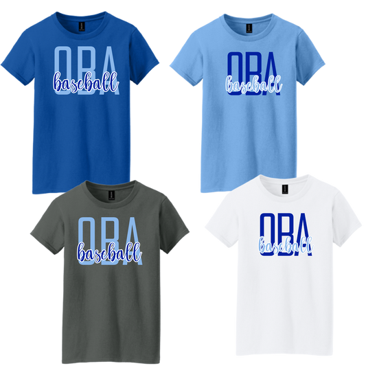 [LADIES] OBA Baseball Script Logo Cotton Tee